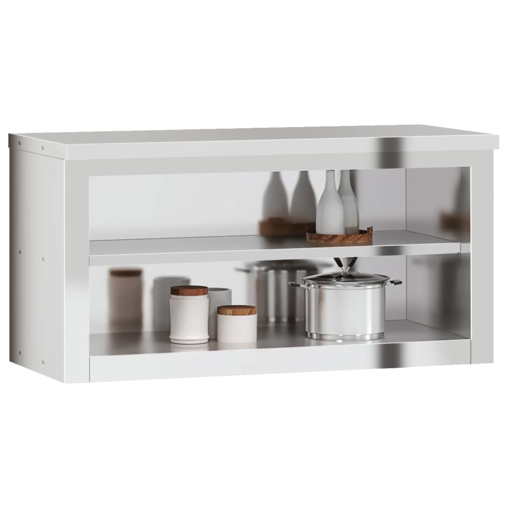 Küchen-Wandschrank mit Schiebetüren Edelstahl