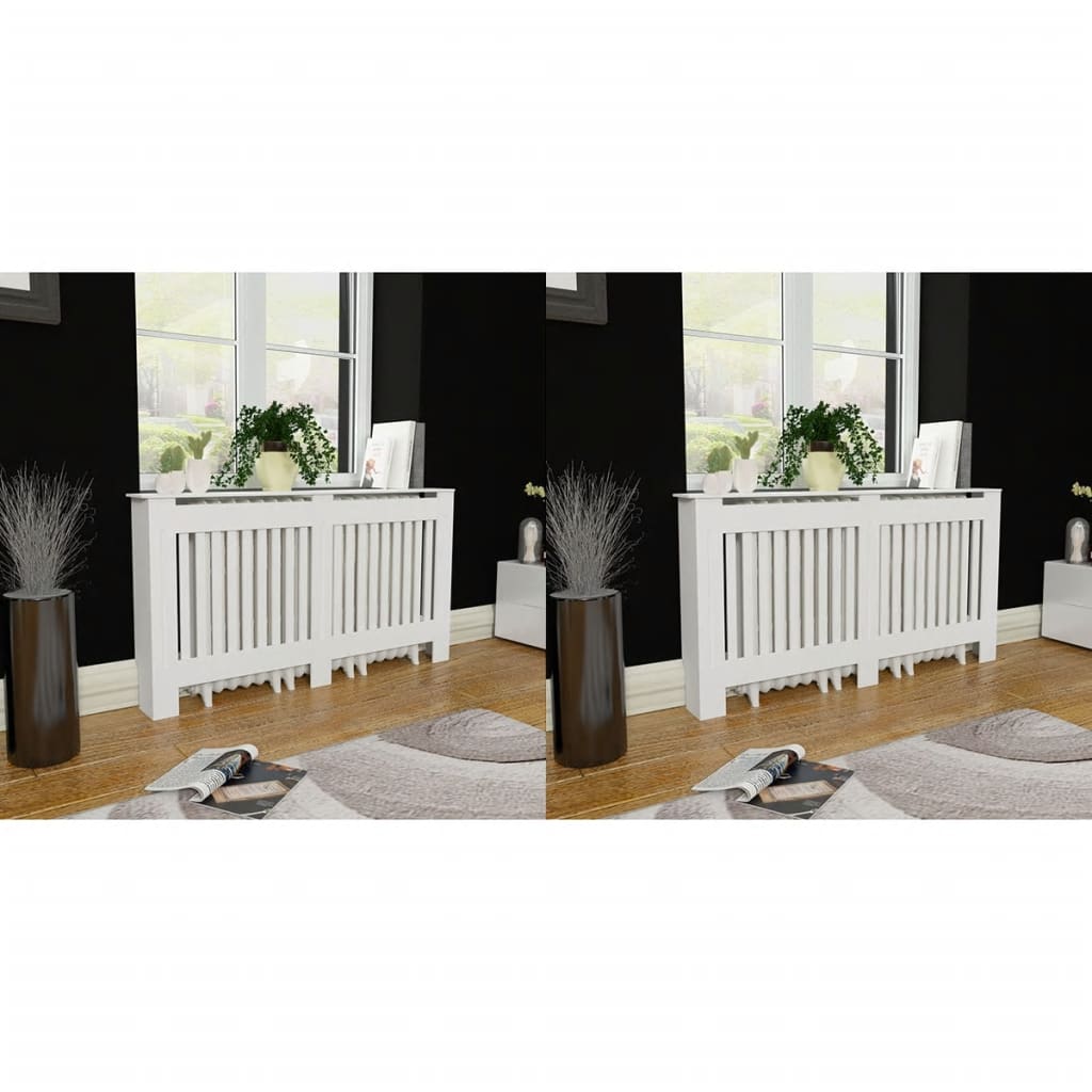 Holzwerkstoff Heizkörper-Abdeckung Heizkörperverkleidung 112 cm, weiß