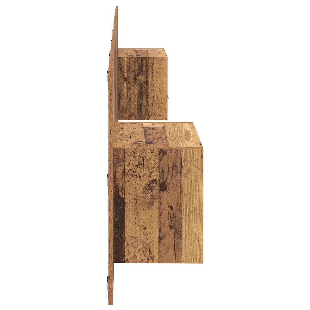 Kopfteil mit Nachttischen Weiß Holzwerkstoff