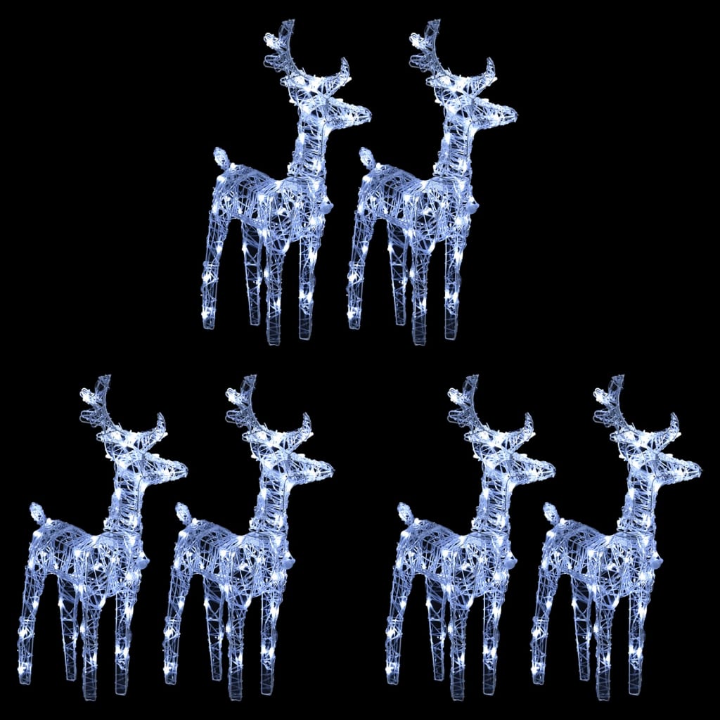 LED-Rentiere 4 Stk. Blau 160 LEDs Acryl