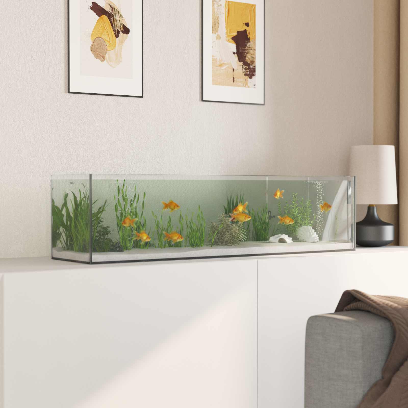 Aquarium mit Speicher Transparent 30 x 20 x 20 cm Glas