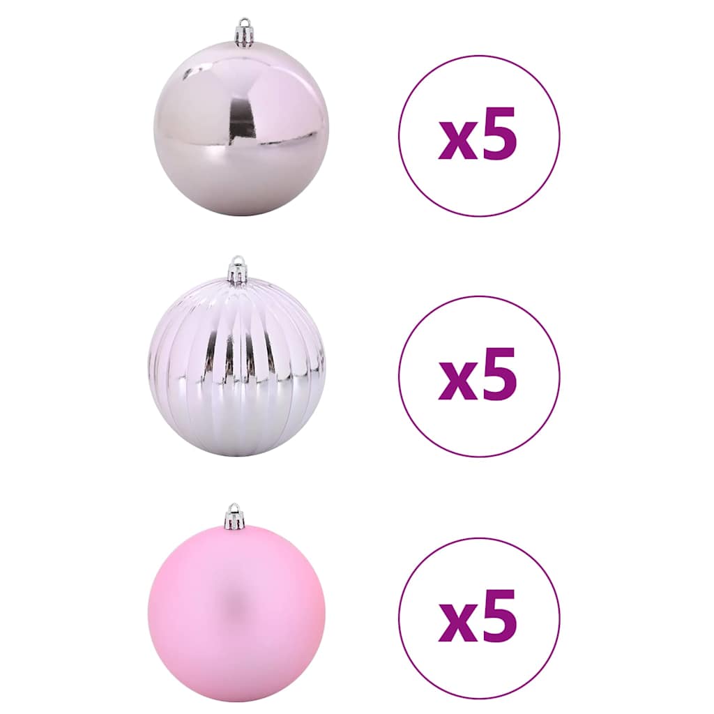Weihnachtsbaumkugel Set XL 9 pcs Rot Kunststoff