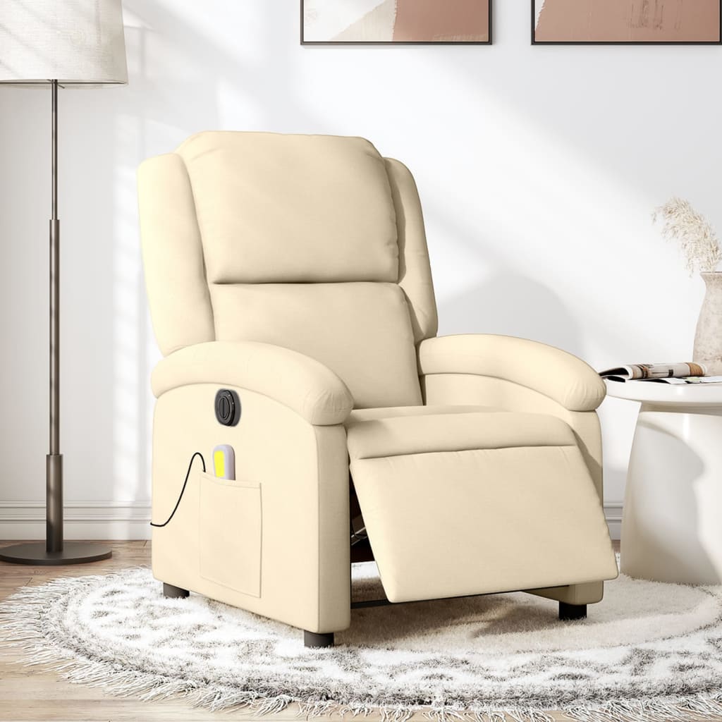 Relaxsessel Elektrisch Hellgrau Stoff