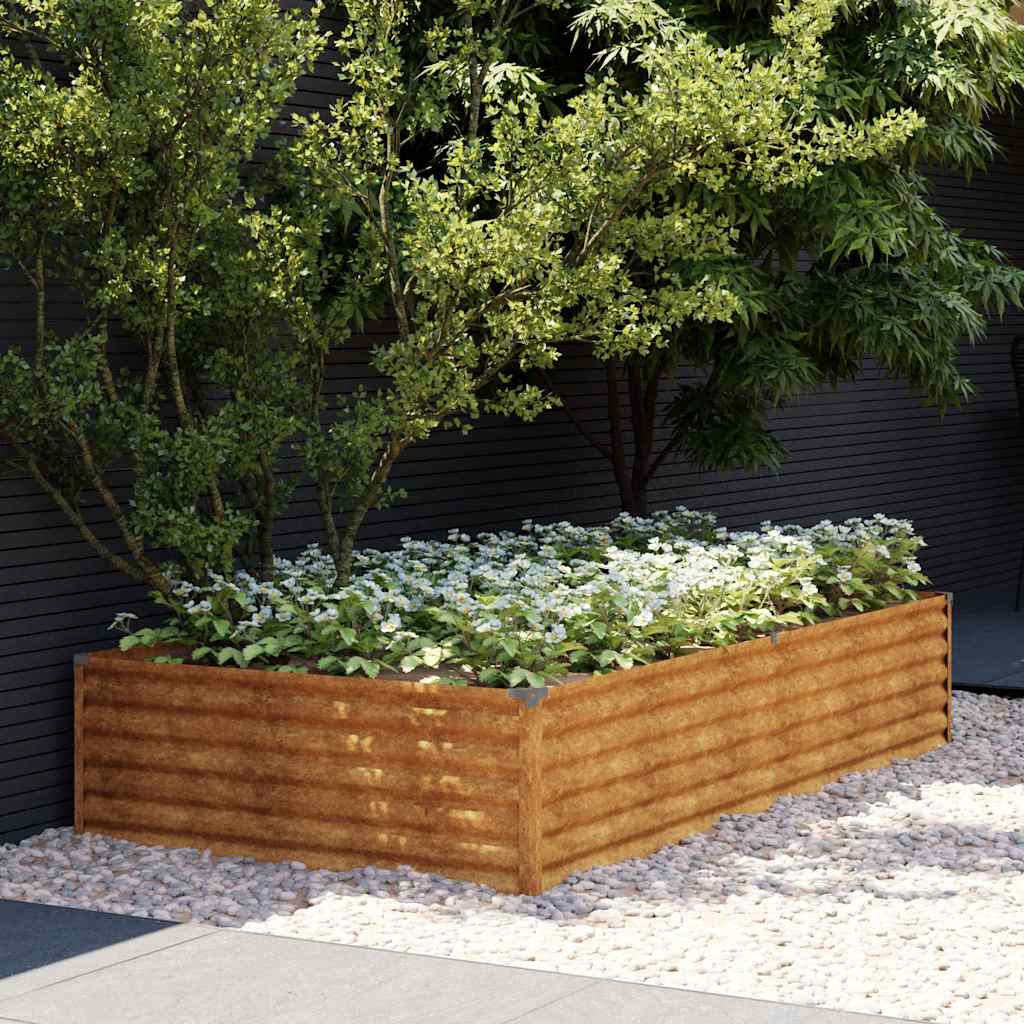 Garten-Hochbeet 100 x 50 x 36 cm Cortenstahl