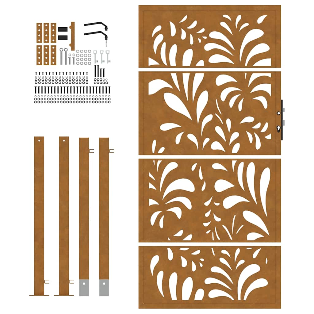 Gartentor Schwarz 100x100 cm Stahl Lichtdesign