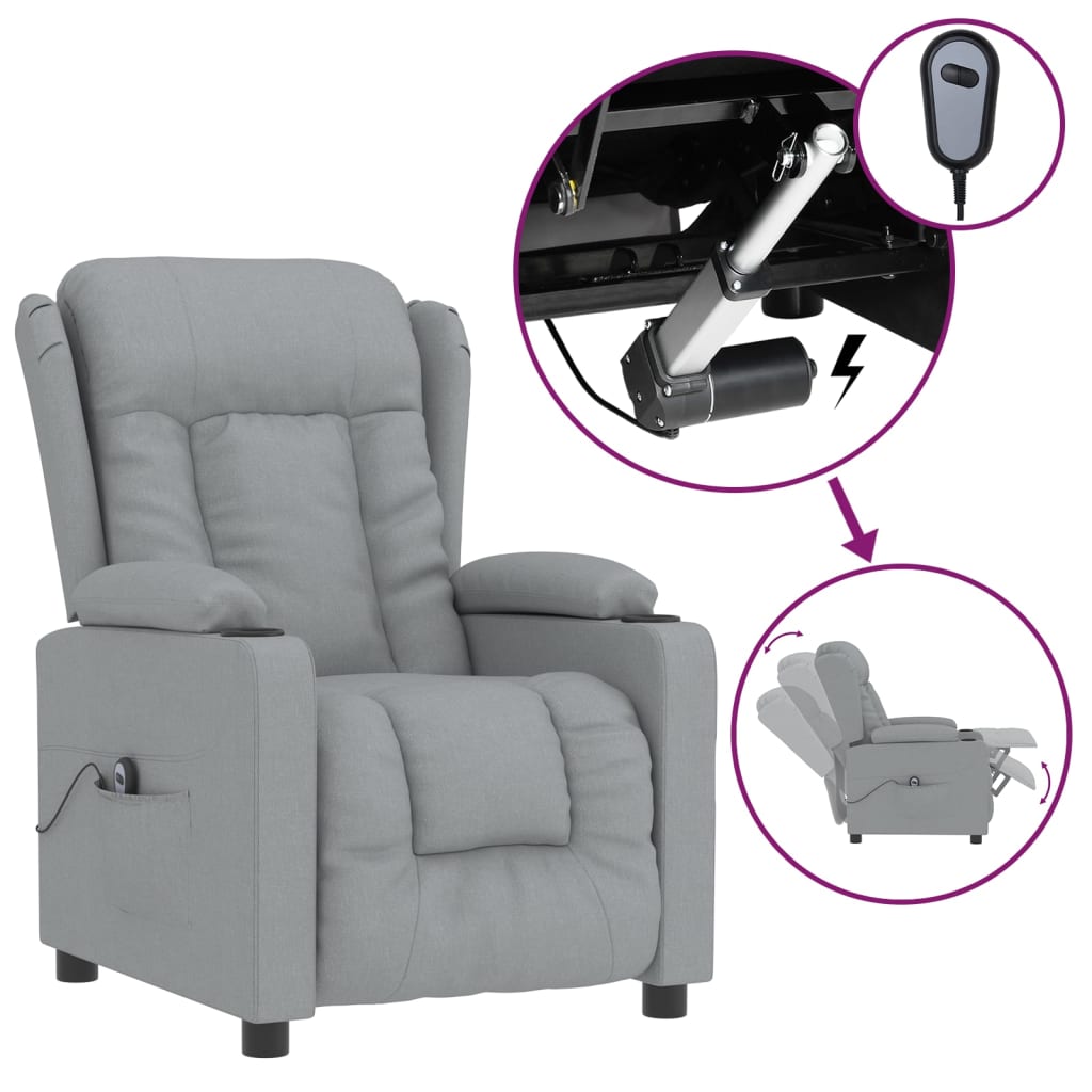 Relaxsessel Elektrisch Braun Stoff