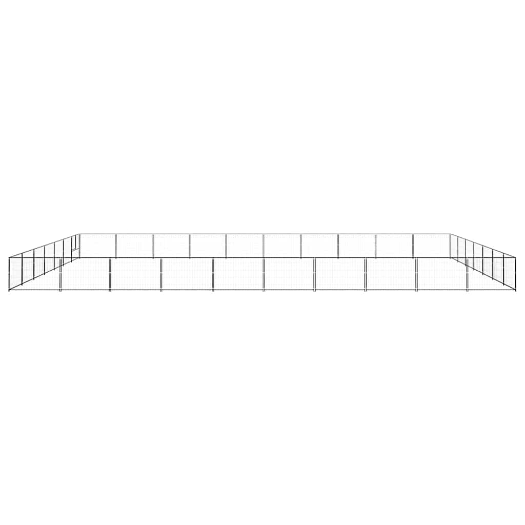 Hundezwinger Schwarz 4 m² Stahl