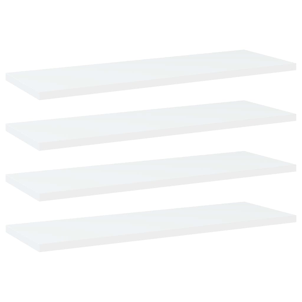Bücherregal-Bretter 4 Stk. Weiß 40x10x1,5 cm Holzwerkstoff