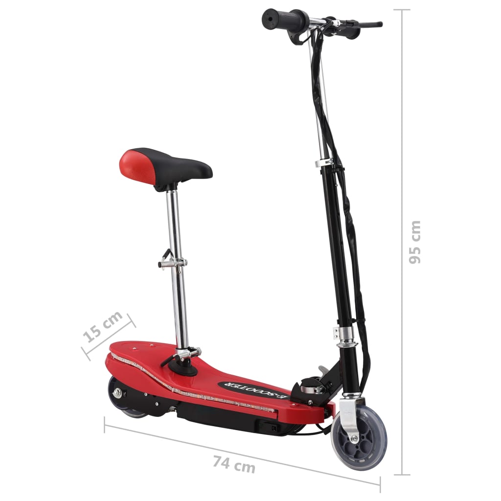 E-Scooter mit LED 120 W Schwarz