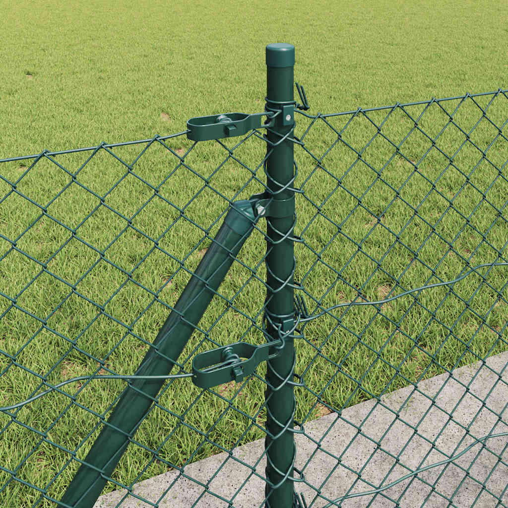 Outdoor Kettenglied-Zaun Erdfixierung 10 x 0,4 m Grün Netz