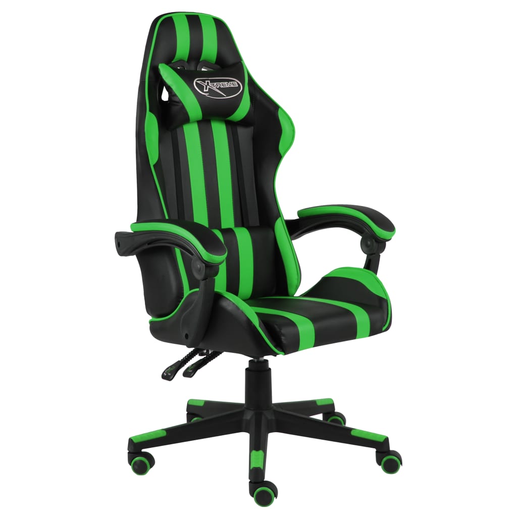 Gaming-Stuhl Schwarz und Blau Kunstleder