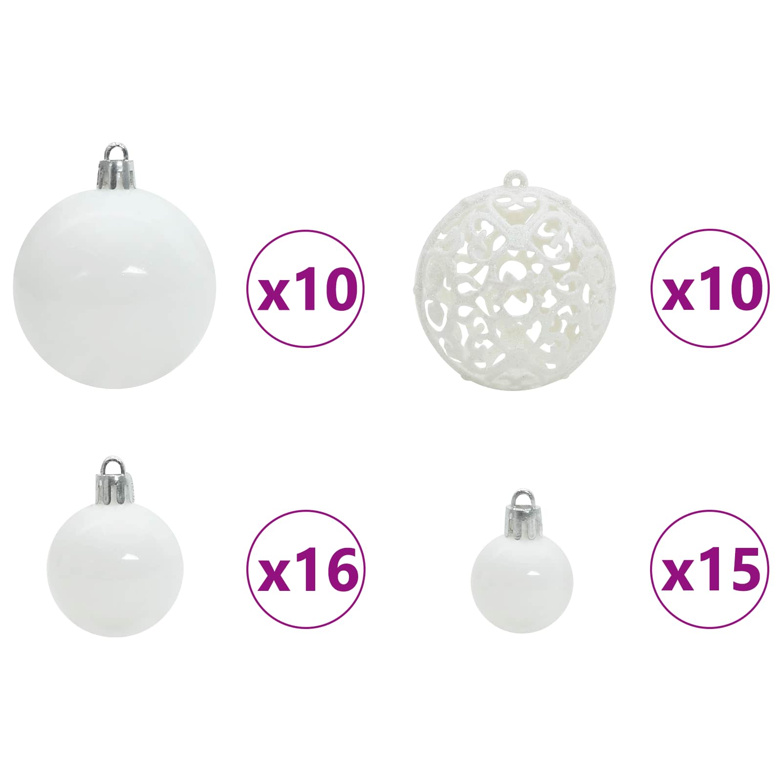 Künstlicher Weihnachtsbaum Weiß 240 cm PVC und Stahl