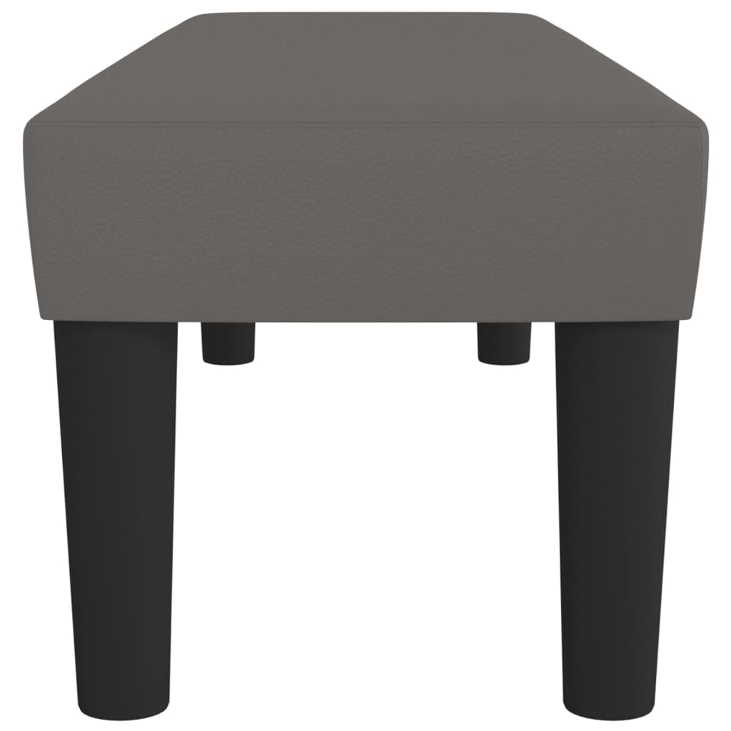 Sitzbank Grau 70x30x30 cm Kunstleder