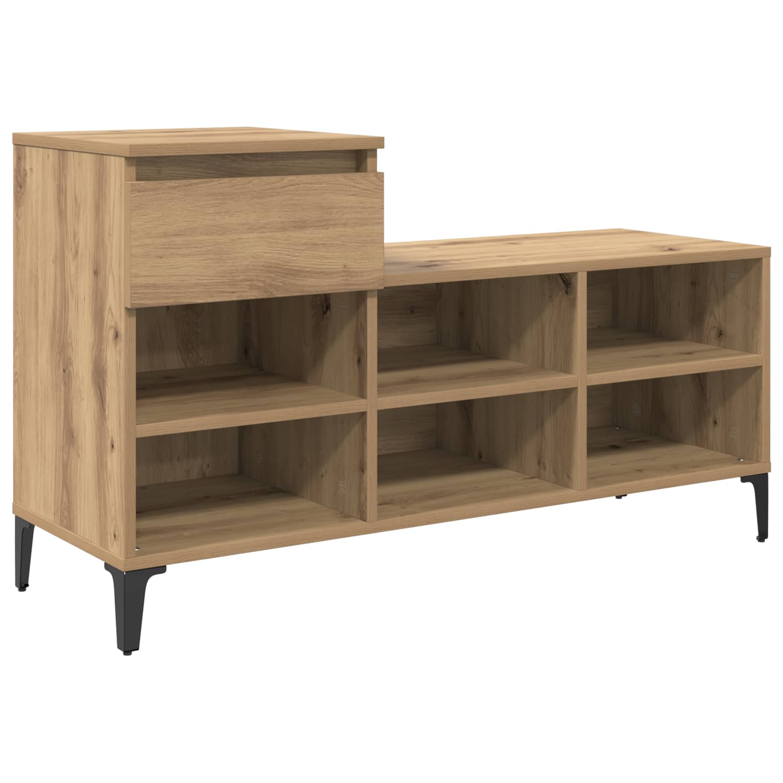 Schuhregal Weiß 102x36x60 cm Holzwerkstoff