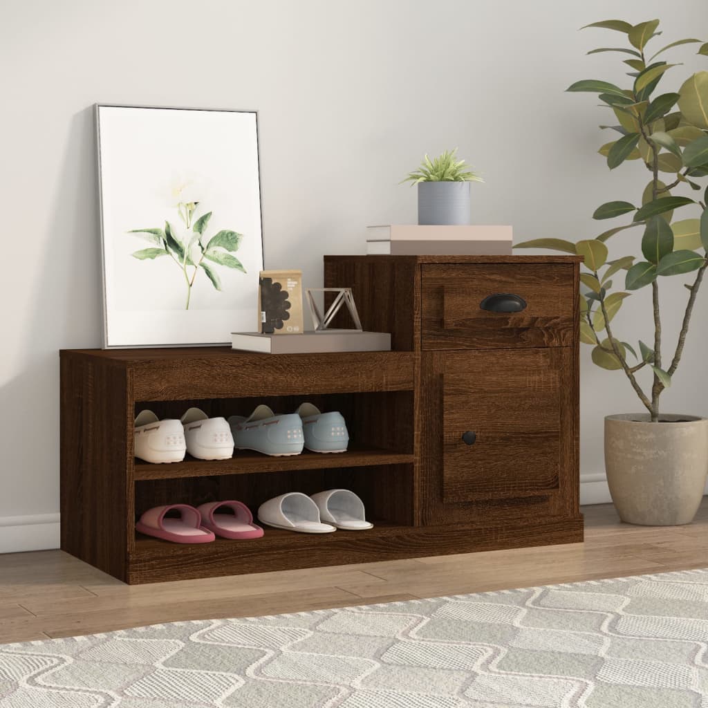Schuhschrank Weiß 100x42x60 cm Holzwerkstoff
