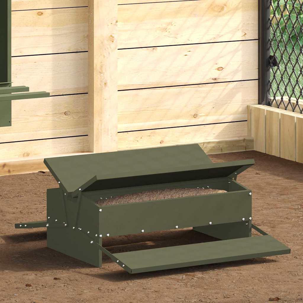 Hühnertretfeeder Schwarz 48,5 x 39,5 x 19 cm