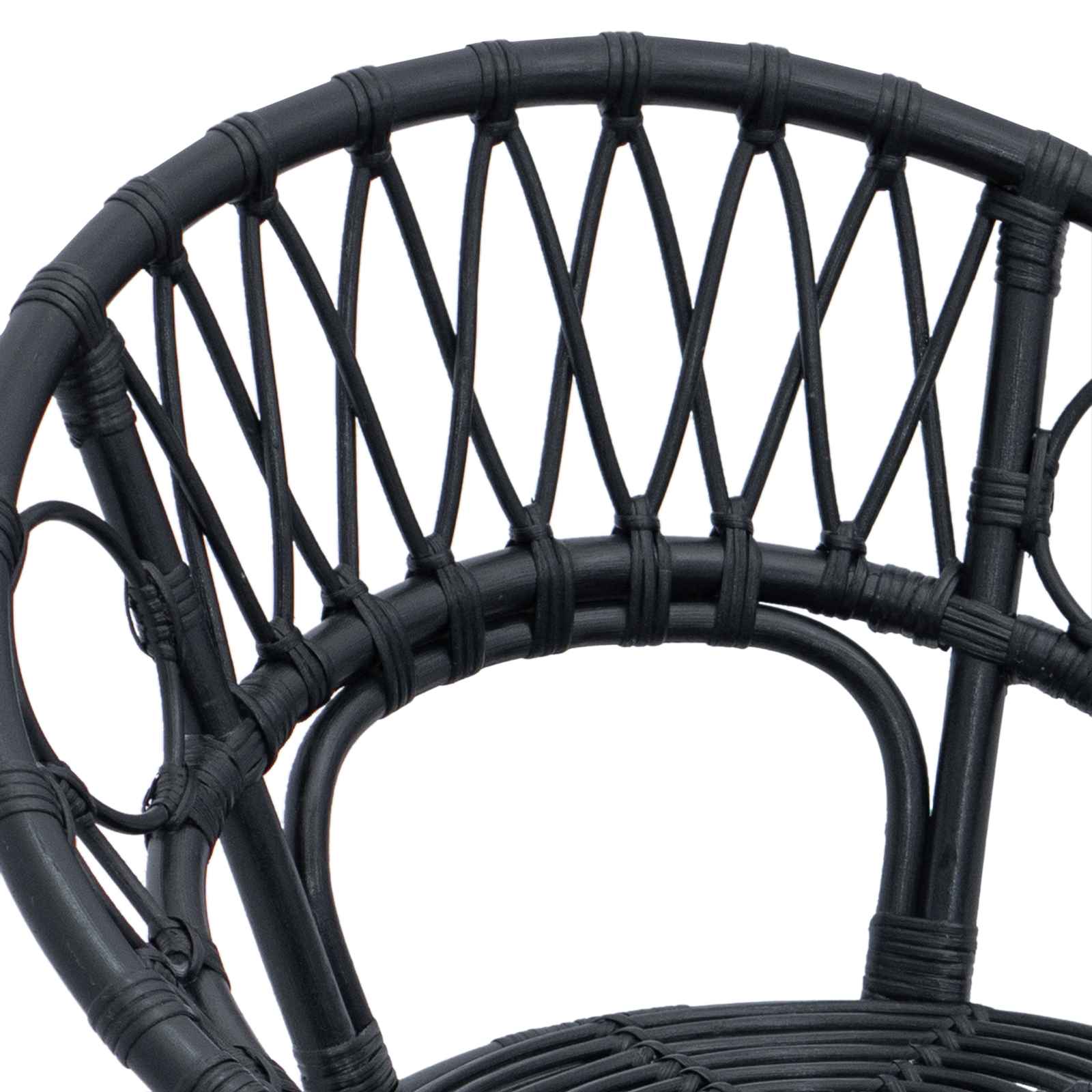 Esszimmerstuhl 2 pcs Rattan und Eisen Natur 54 x 65 x 82 cm