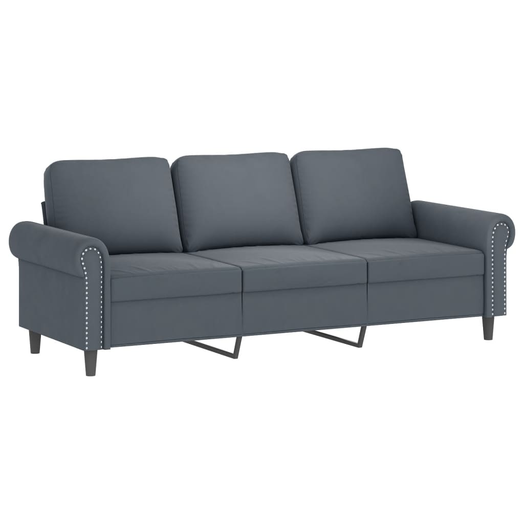 2-Sitzer-Sofa mit Zierkissen Dunkelgrün 120 cm Samt