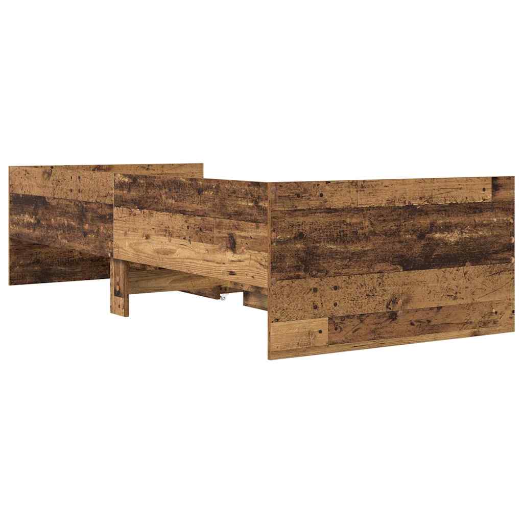 Bett mit Schubladen Braun Eiche-Optik 75x190 cm