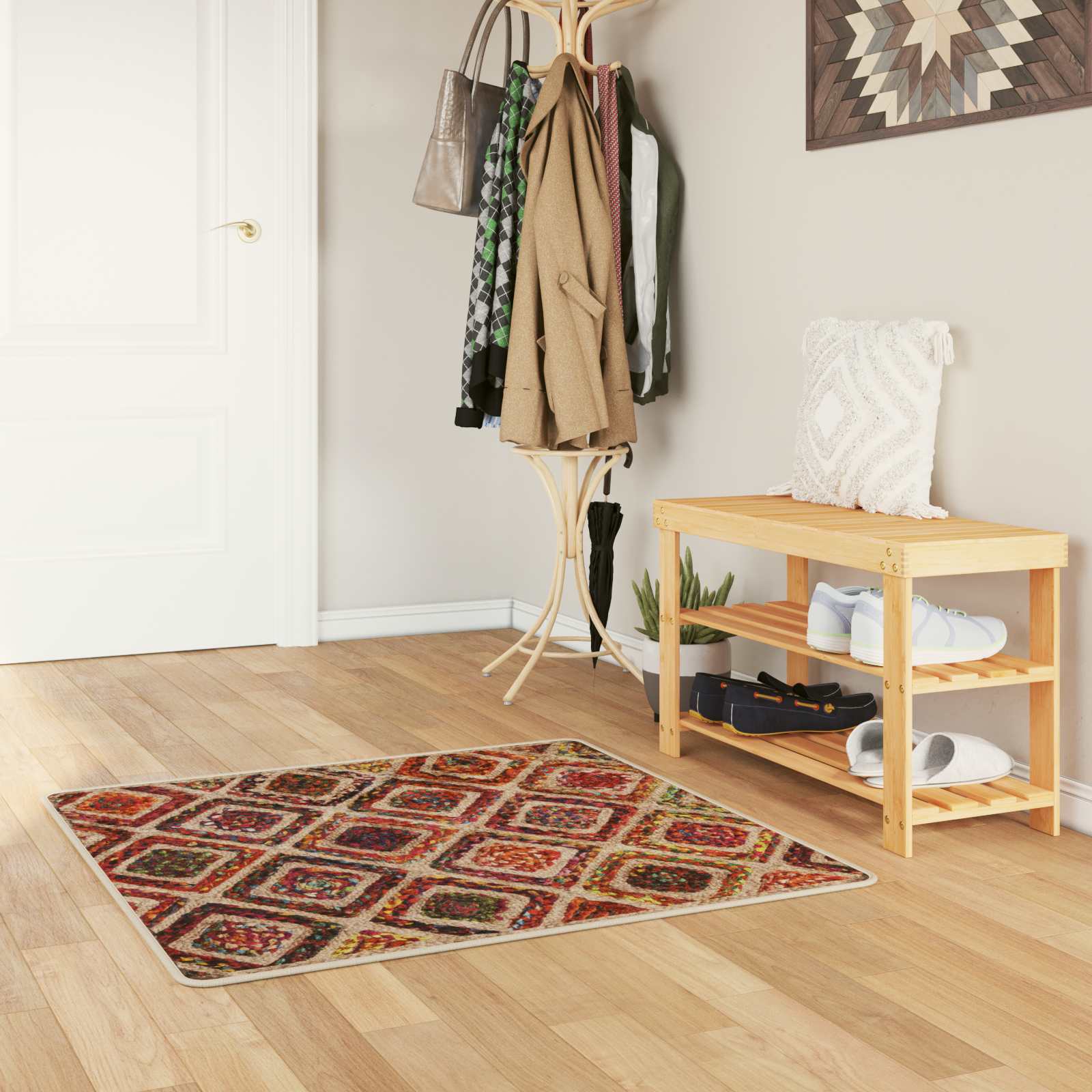 Teppich Waschbar Mehrfarbig 160x230 cm