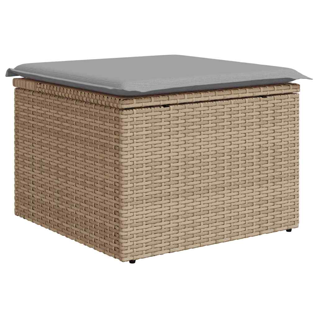 Garten Essgruppe mit Kissen 8 pcs Schwarz und Creme