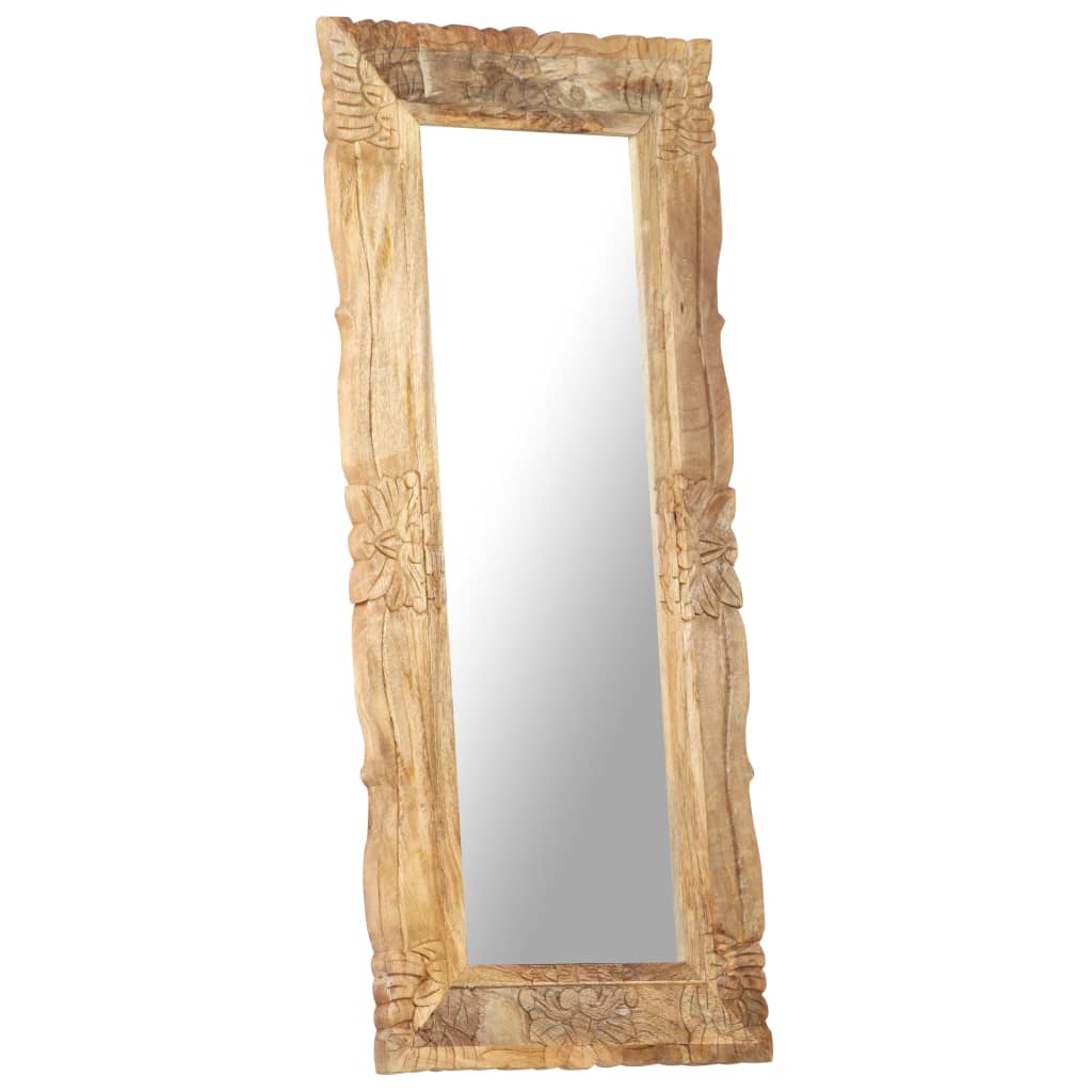 Spiegel Weiß 80x50 cm Mango Massivholz