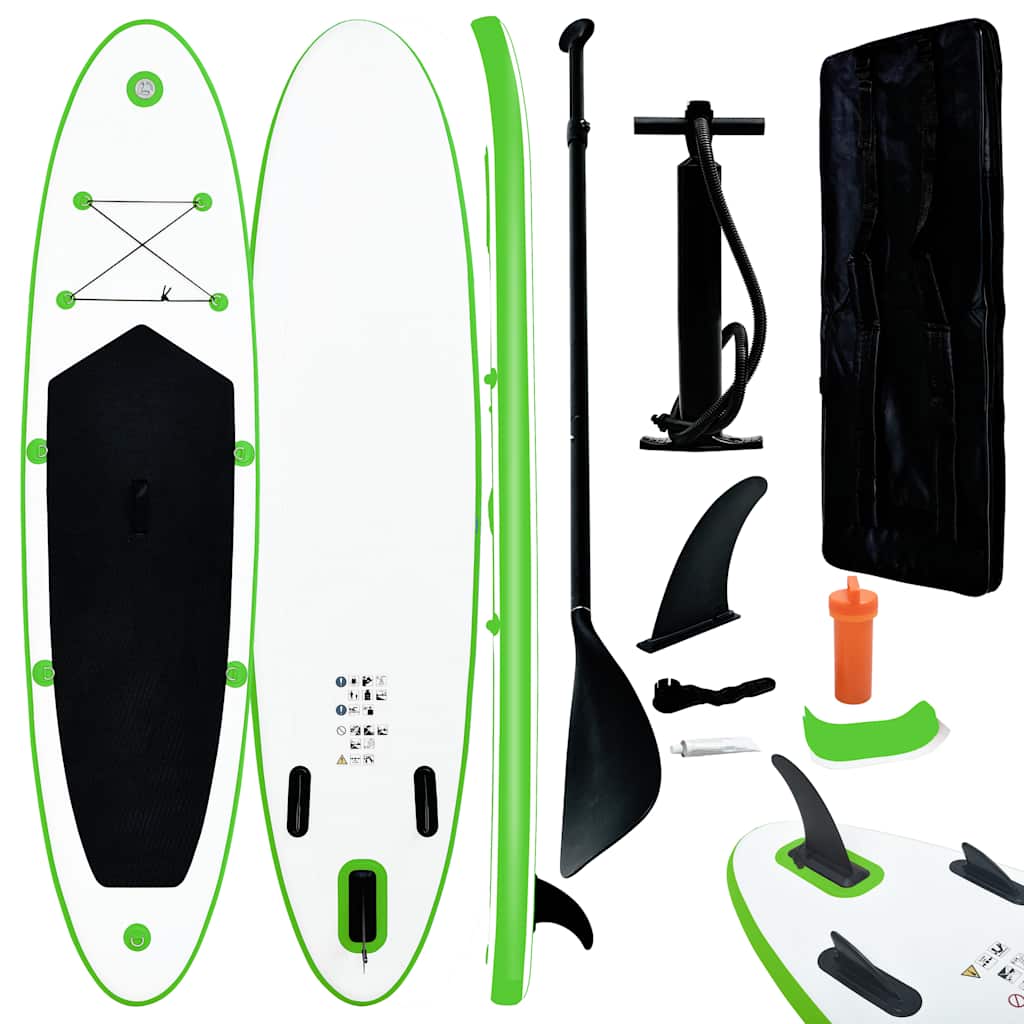 Stand Up Paddle Board SUP Aufblasbar Rot und Weiß