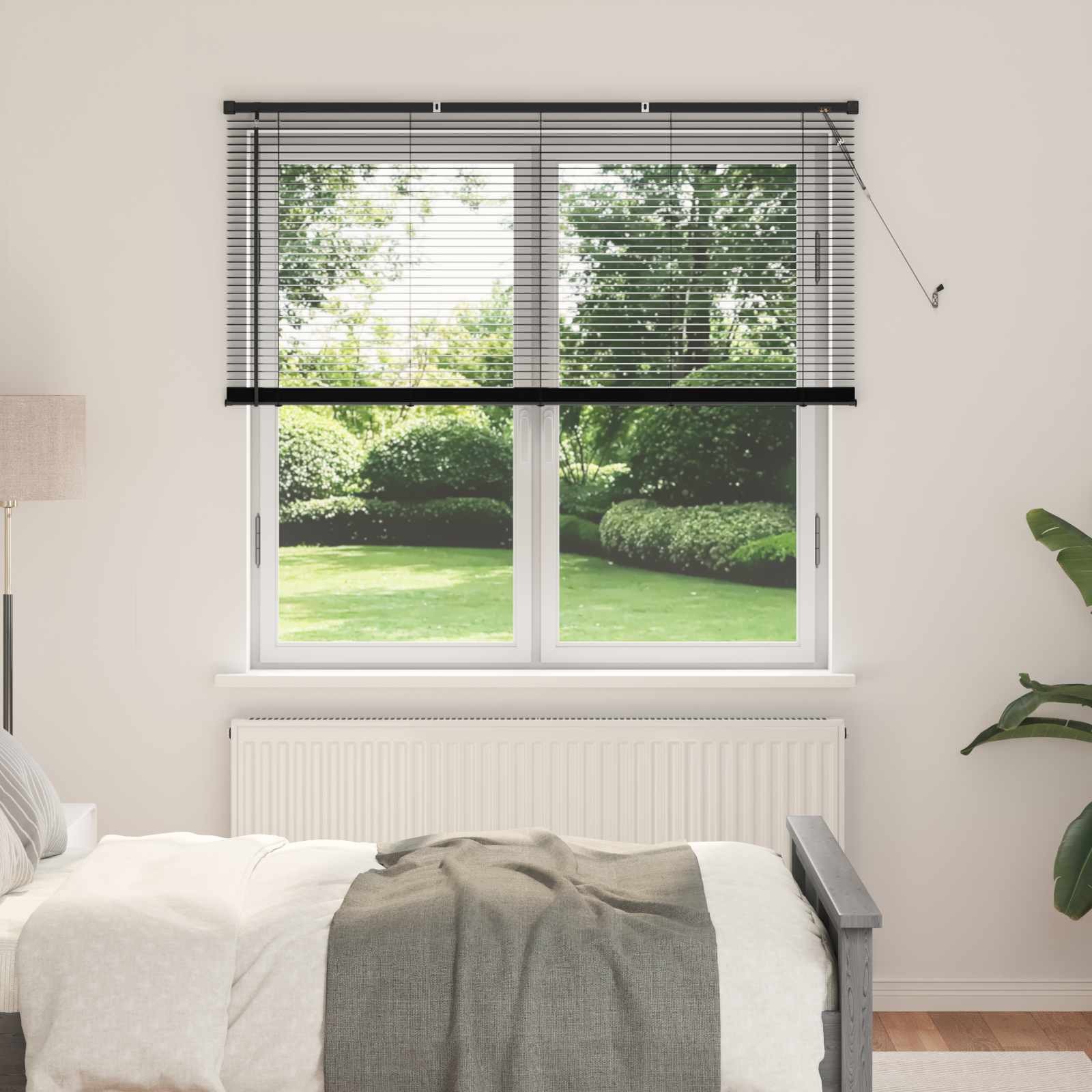 Jalousie Silber Grau 150 x 40 cm 25 mm PVC
