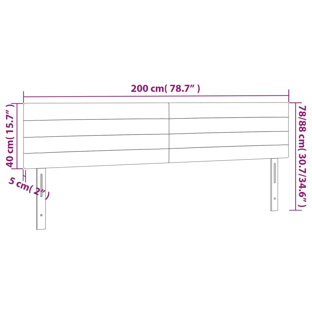 Kopfteil Hellgrau 80x5x118/128 cm Stoff