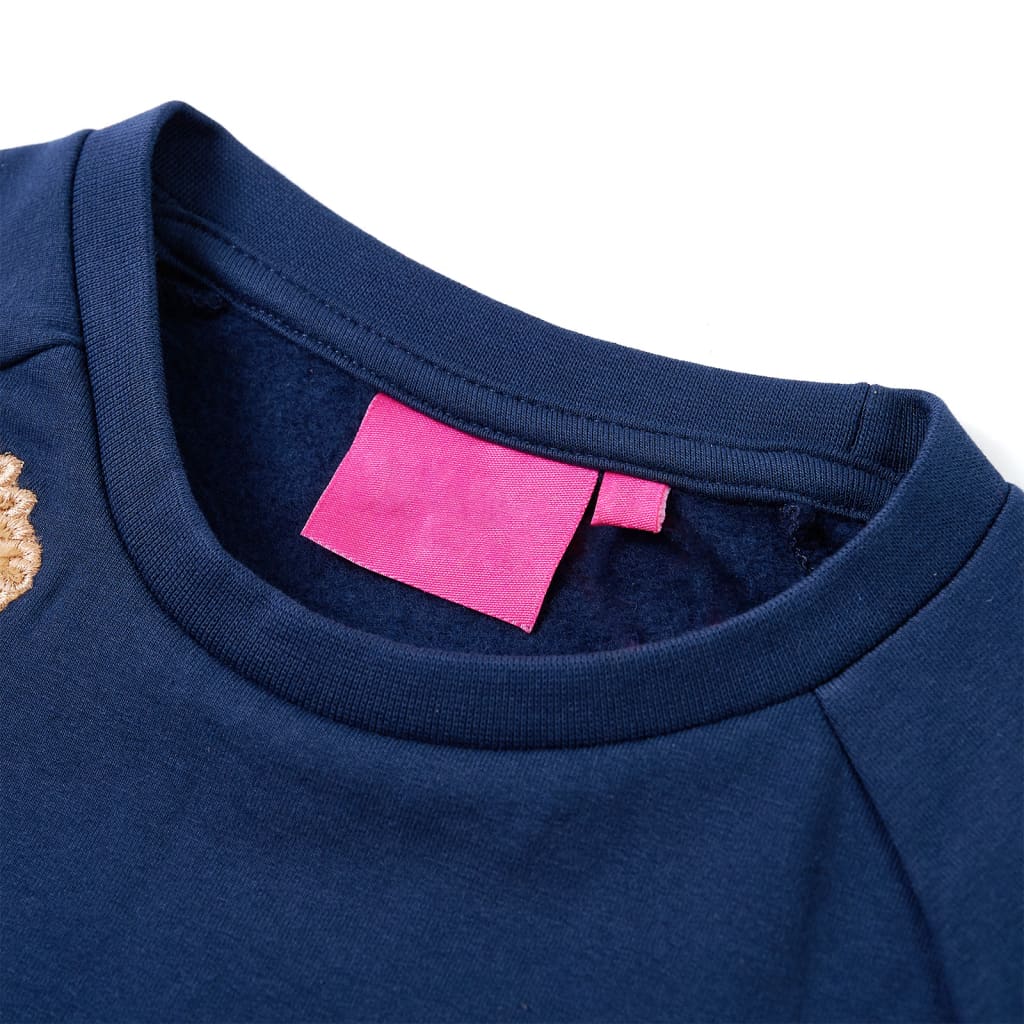 Kinder-Sweatshirt Marineblau 128