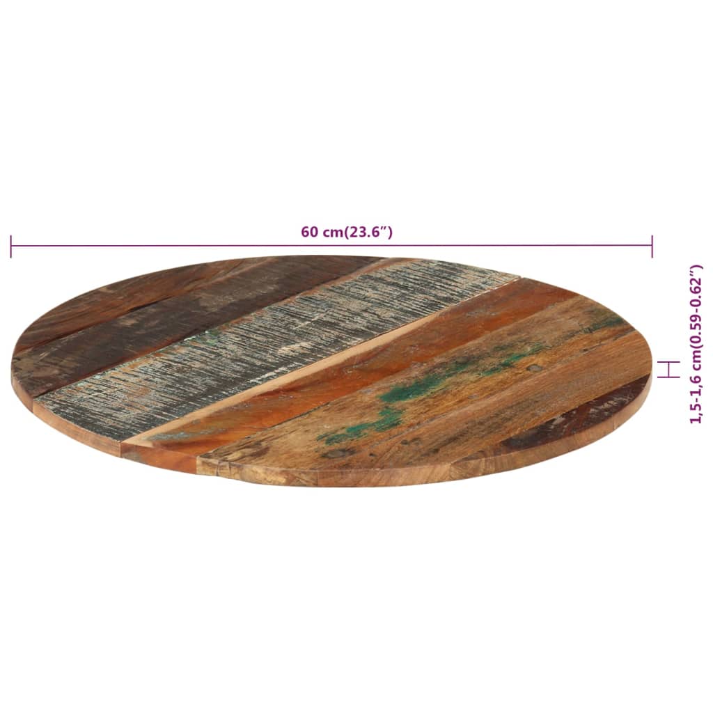 Tischplatte Massivholz Akazie Rund 15-16 mm 40 cm