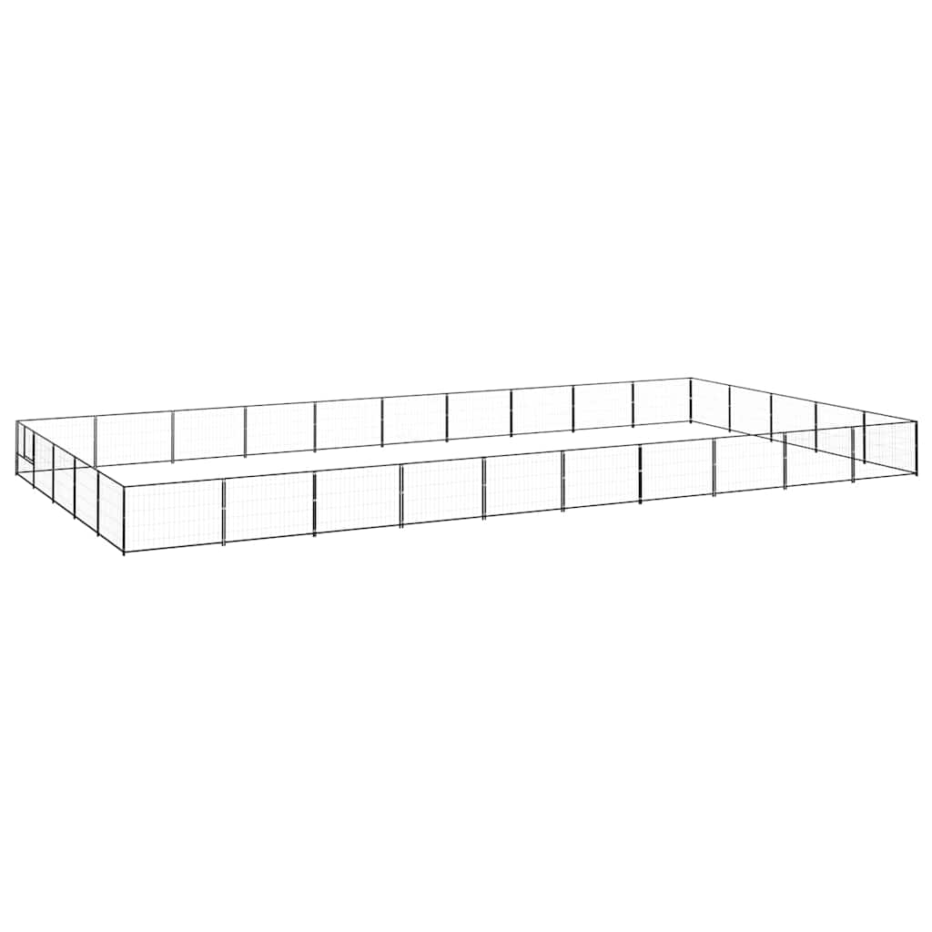 Hundezwinger Schwarz 4 m² Stahl