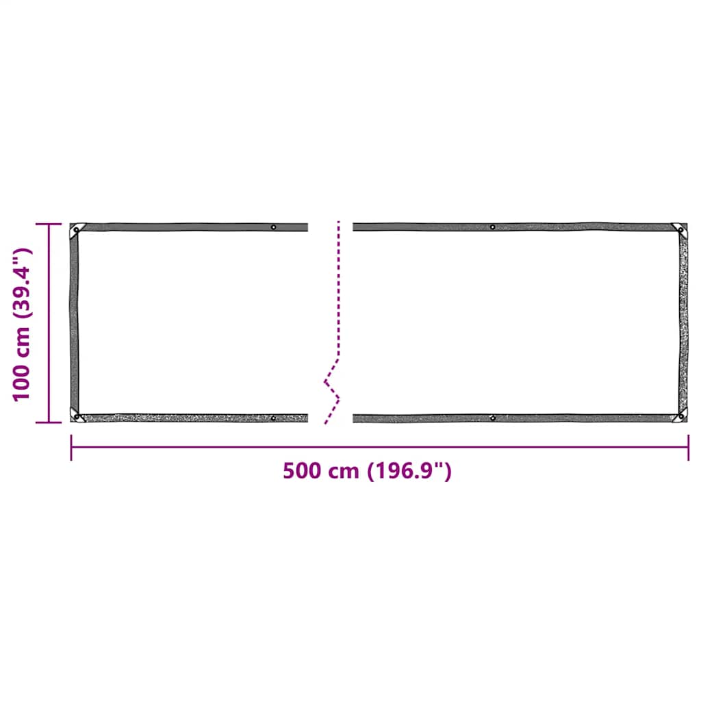 Transparente Plane mit Ösen 1x2 m PVC