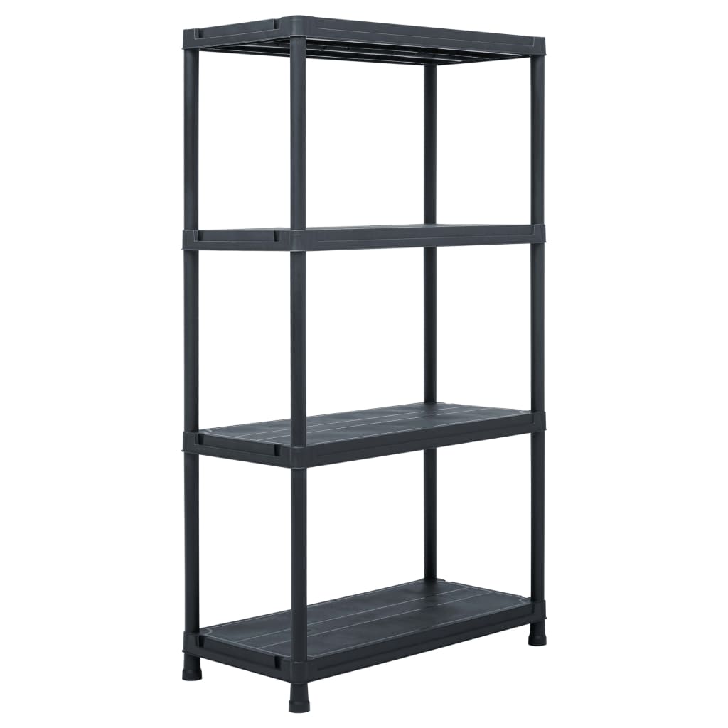 Lagerregale 2 Stk. Schwarz 60 x 30 x 138 cm Kunststoff
