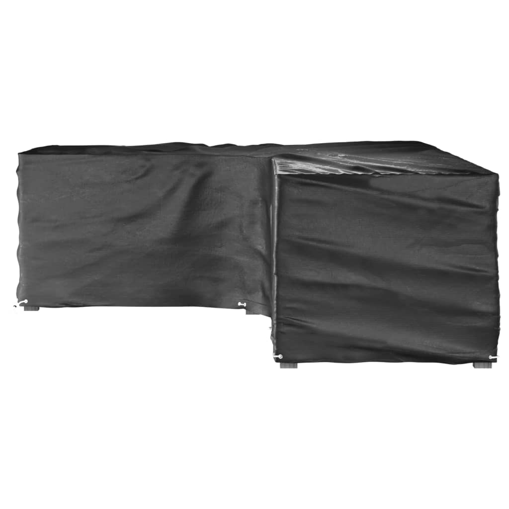 Gartenmöbel-Abdeckungen 2 Stk. L-Form 12 Ösen 250x250x90 cm