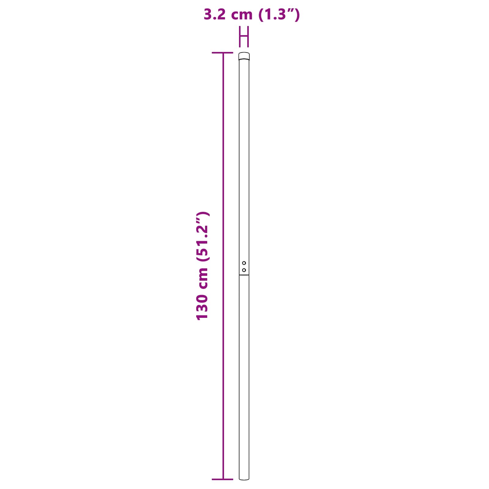 Zaunpfosten 2 pcs Grün 50 cm Pulverbeschichteter Stahl