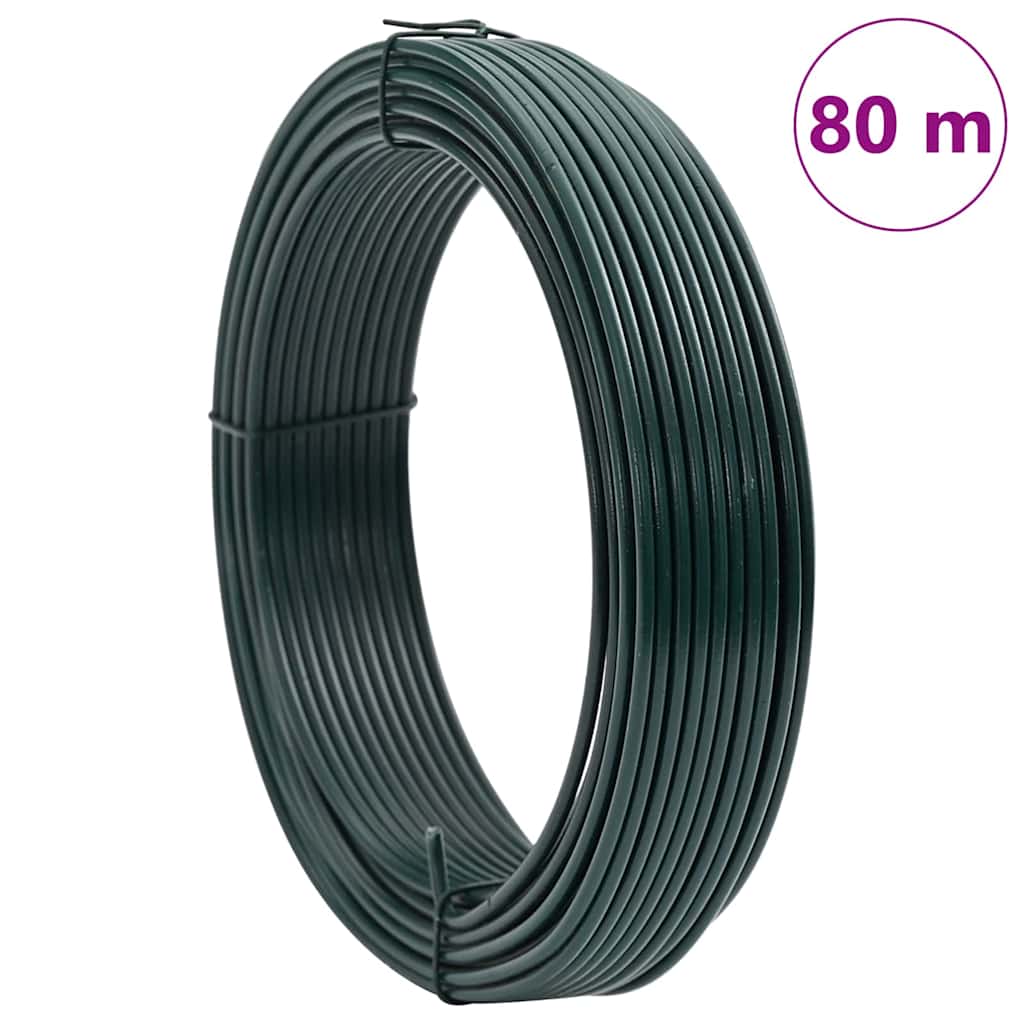 Zaun-Bindedraht 250 m 0,9/1,4 mm Stahl Schwarzgrün