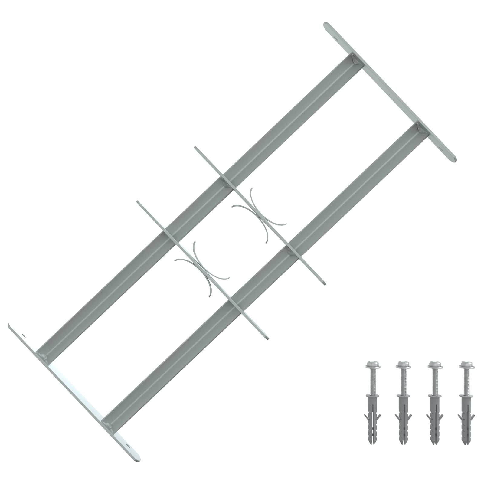 Fenstergitter Verstellbar mit 3 Querstäben 500-650 mm