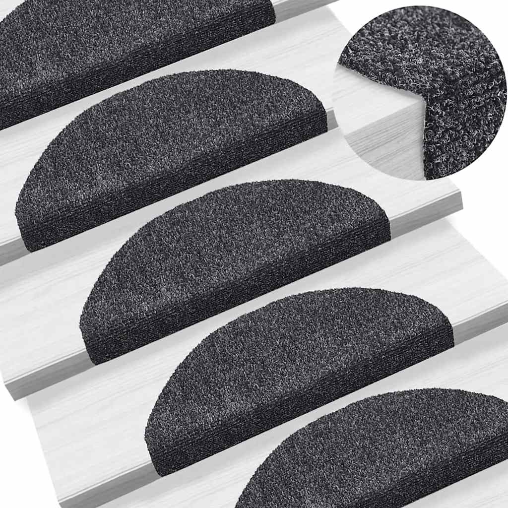 Stufenmatten Selbstklebend 15 Stk. 56x17x3 cm Hellbraun Halbrund