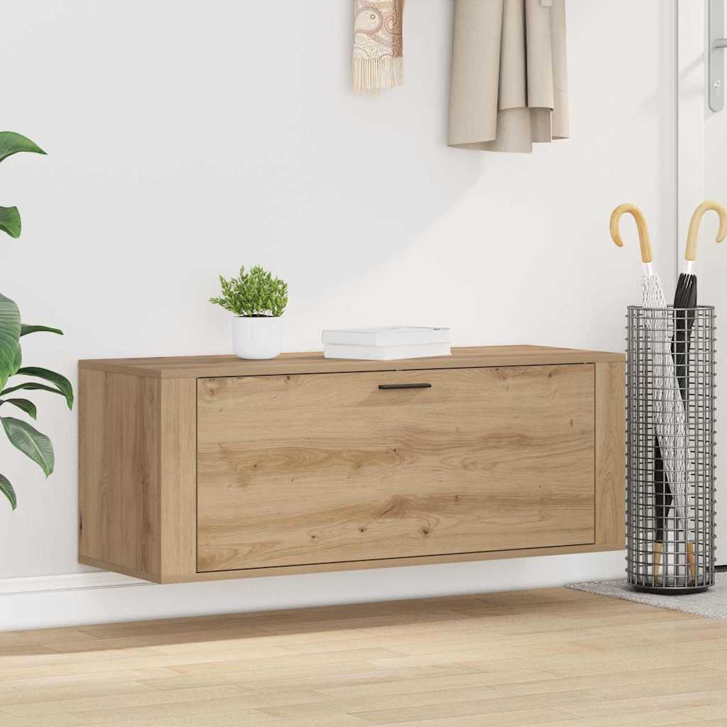 Wand-Schuhschrank Weiß 100x35x38 cm Holzwerkstoff