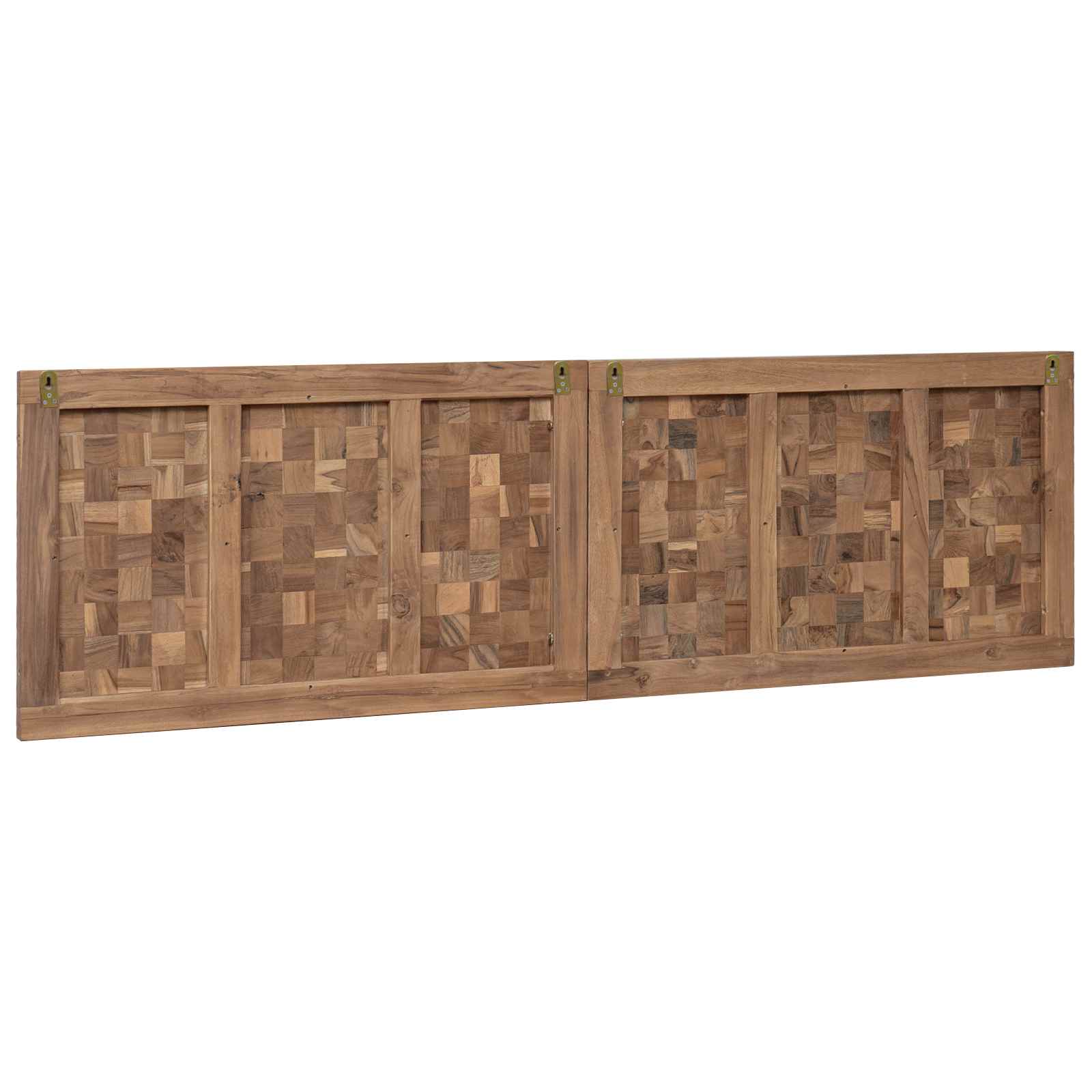 Bettkopfteil Natur Massivholz Teak