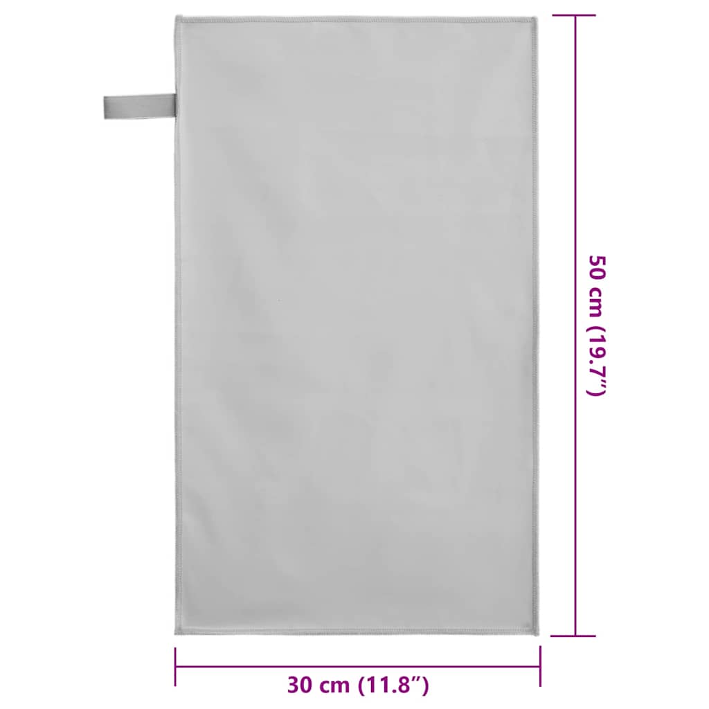 Sporthandtücher 2 pcs Schwarz 50 x 30 cm Polyester und Polyamid