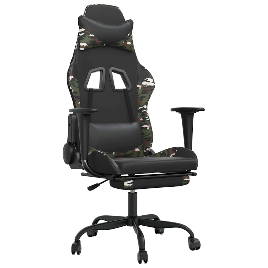 Gaming-Stuhl mit Massagefunktion Schwarz und Rot Kunstleder