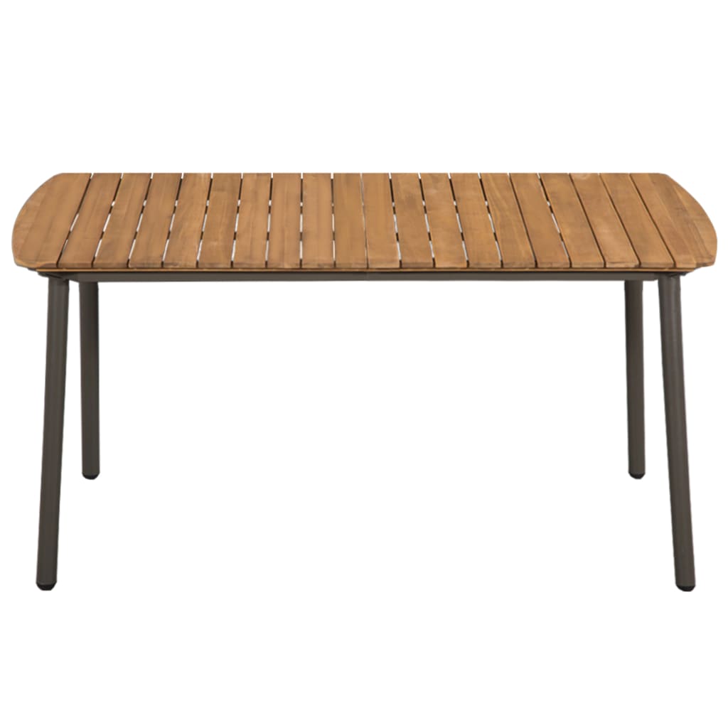 Couchtisch 80x80x72 cm Massivholz Akazie und Stahl
