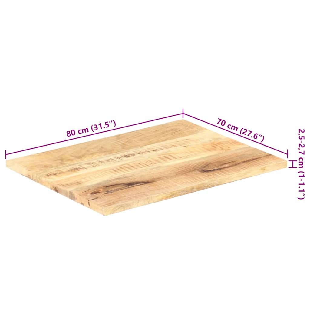 Tischplatte Massivholz Akazie 15-16 mm 60x80 cm