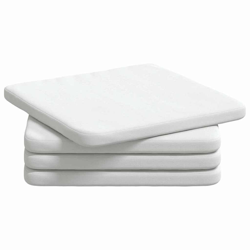 Sitzkissen 4 pcs Hellgrau 40 x 40 x 3 cm Stoff