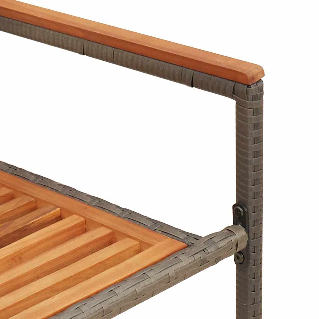 Garten Stapelstühle 4 pcs Braun und Schwarz 54 x 56 x 90 cm