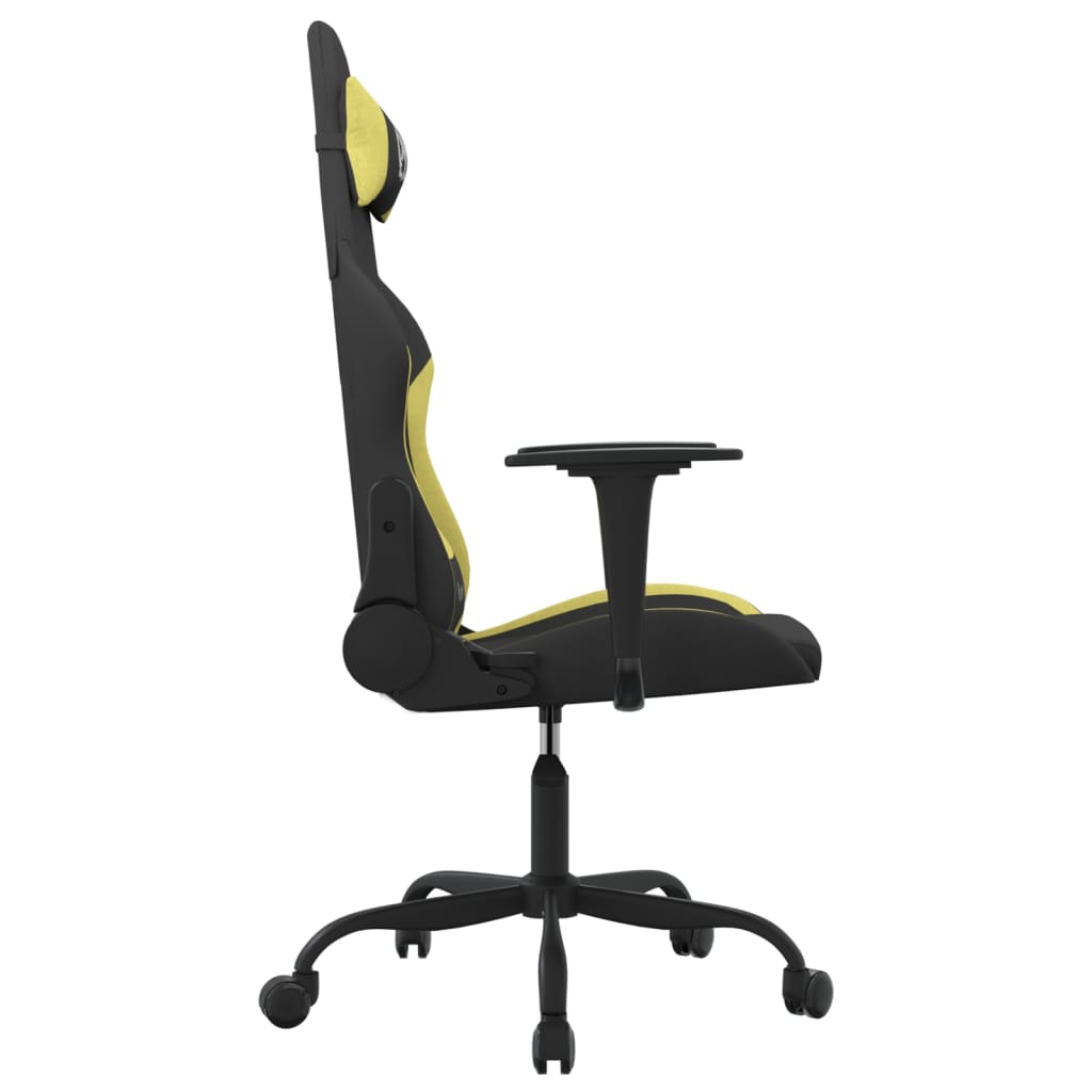 Gaming-Stuhl mit Massagefunktion Schwarz und Creme Stoff