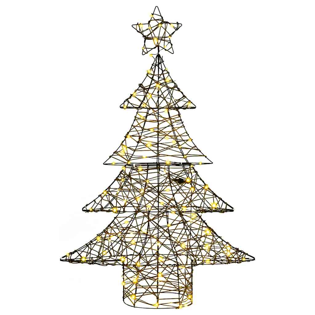 Weihnachtsbaum mit 120 LEDs Warmweiß 120,5 cm PET