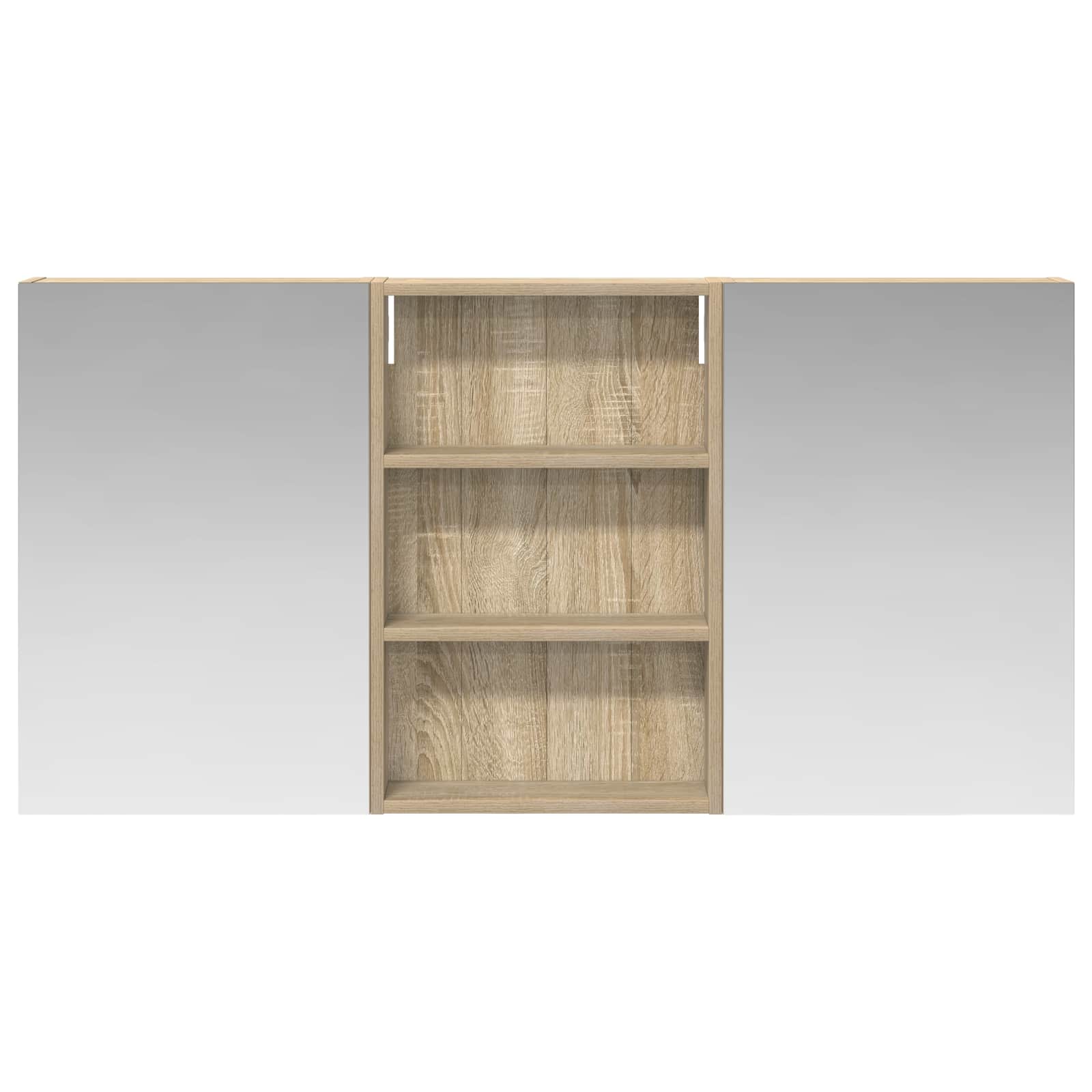Badezimmerschrank-Set 3 pcs 80 x 10,5 x 50 cm Holzwerkstoff